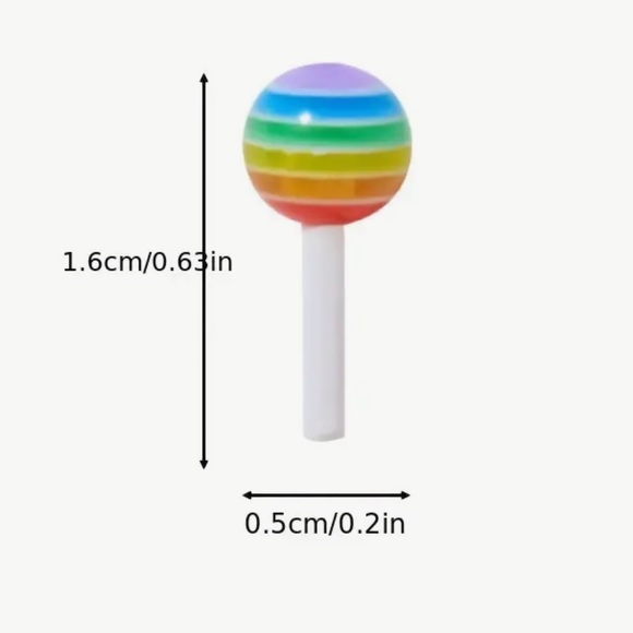 🆕 Candy lollipop Resin Nail Charm 50pc Mixed Pieces - Picture 7 of 7